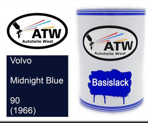 Volvo, Midnight Blue, 90 (1966): 500ml Lackdose, von ATW Autoteile West.